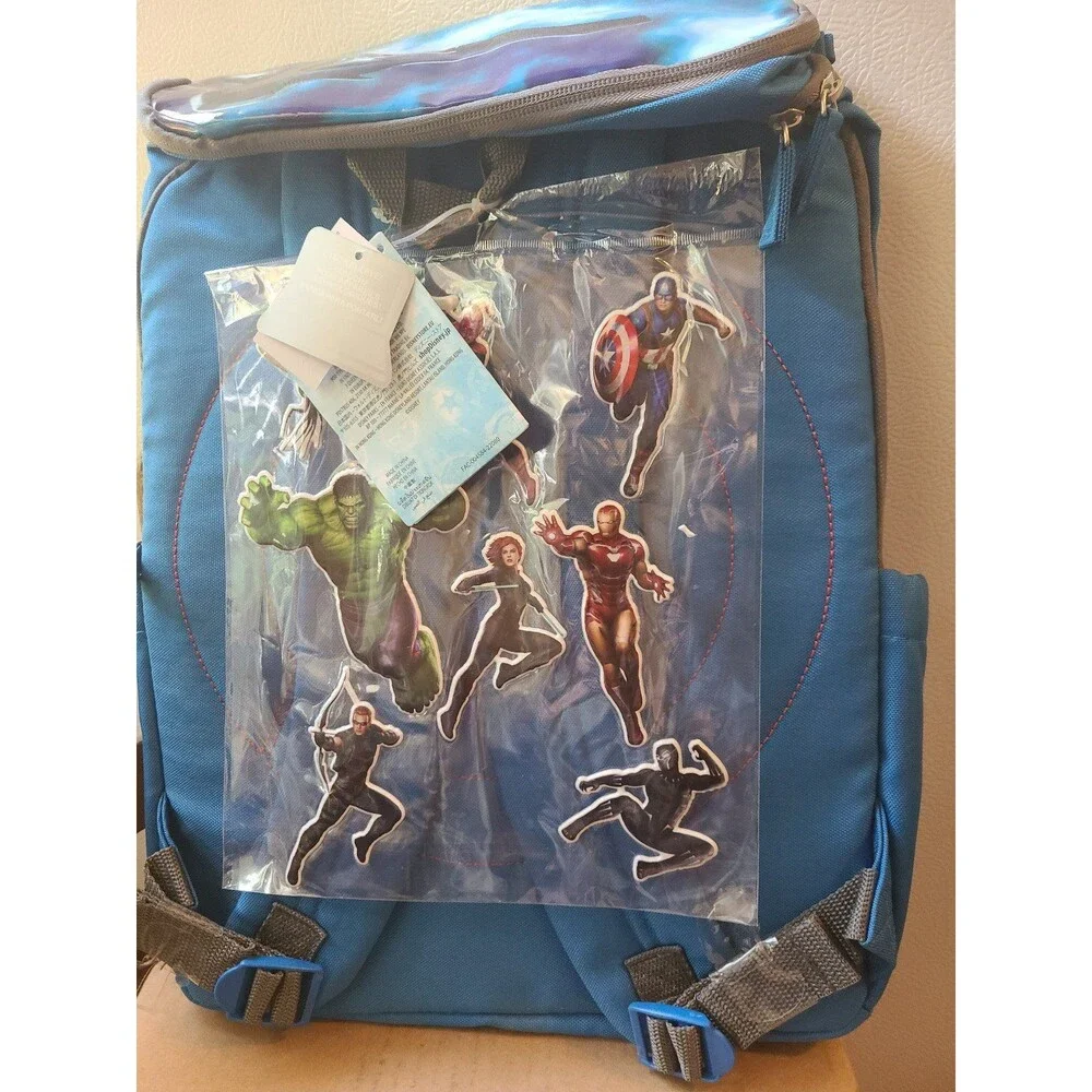 Avengers Large Backpack Disney Marvel Back to School with Stickers